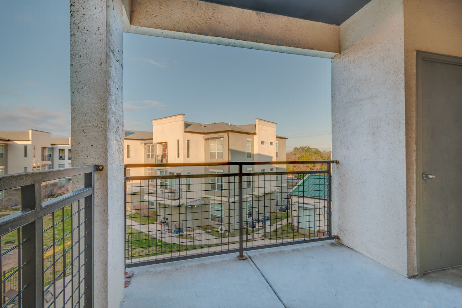 A concrete balcony overlooking the Millennium grounds.